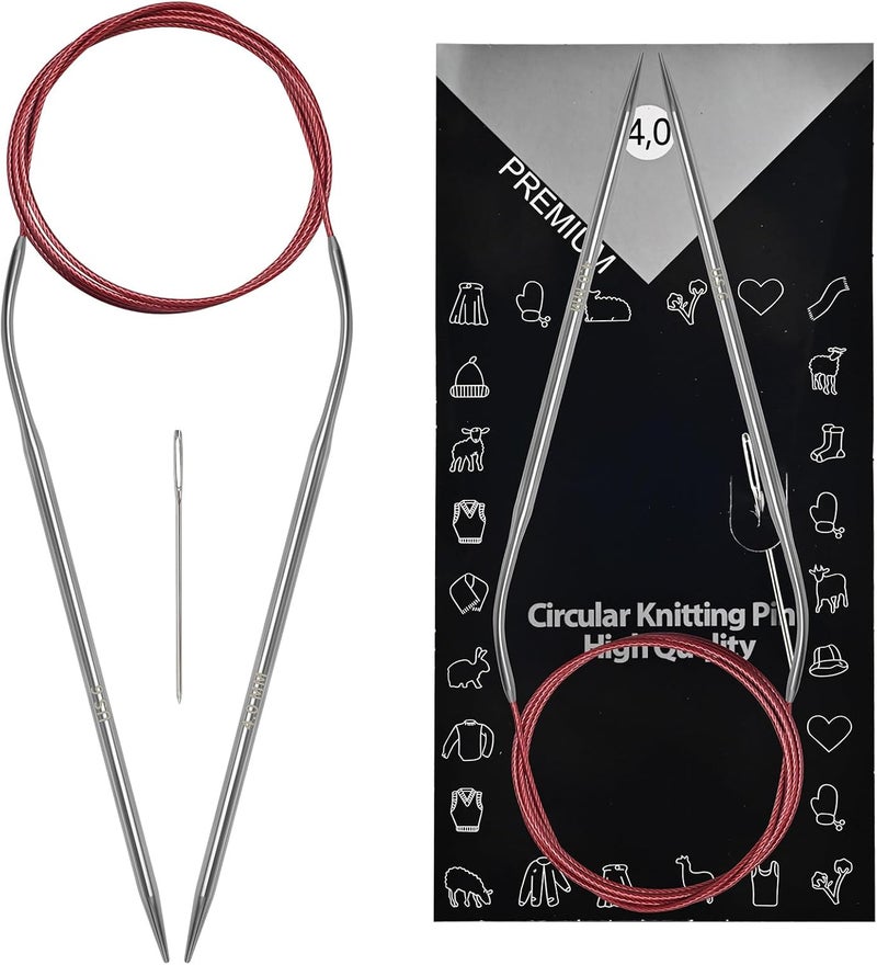 Soosui 4.0 mm Circular Knitting Needles US6 |47 inches/120 cm | for Beginners Knitting Shawls, Scarves, Blankets and Other Large Projects! - Image 1